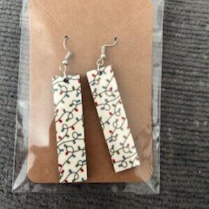 Christmas Lights Rectangular Earrings - NWT (1/$10 or 2/$15)